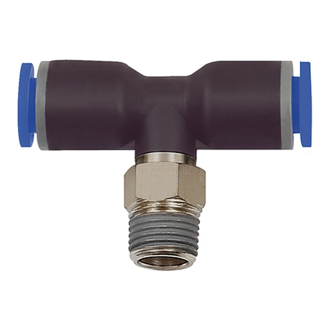 Riegler T-Steckverschraubung »Blaue Serie«, drehbar, R 1/2 außen Ø 6 mm