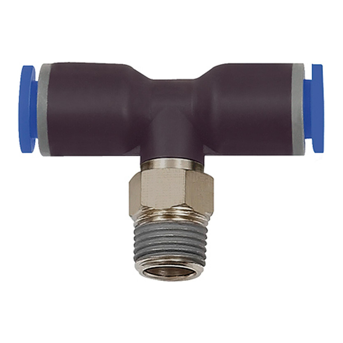 Riegler T-Steckverschraubung »Blaue Serie«, drehbar, R 1/2 außen Ø 8 mm