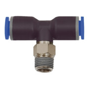 Riegler T-Steckverschraubung »Blaue Serie«, drehbar, R 1/4 außen Ã˜ 12 mm-1