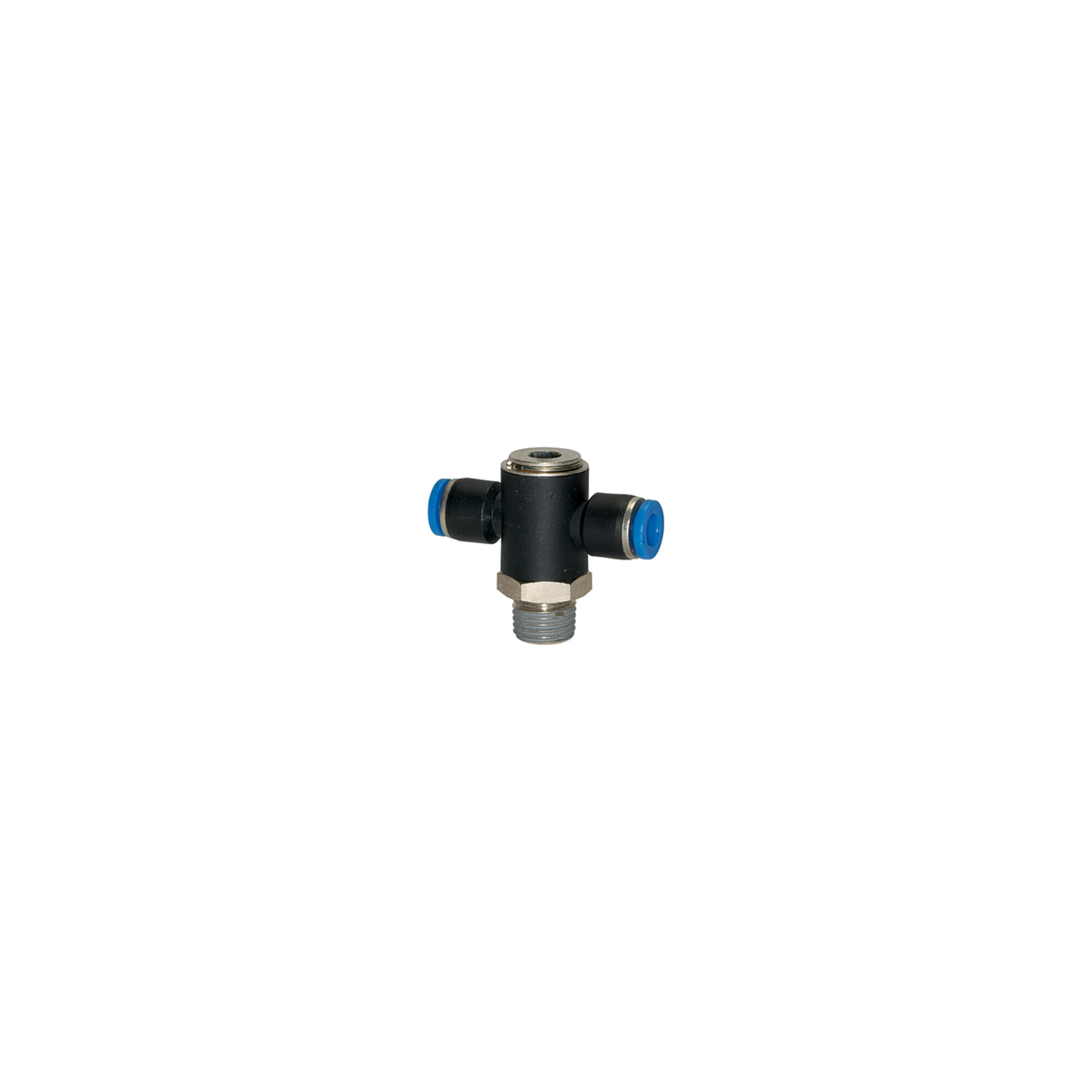 Riegler T-Steckverschraubung »Blaue Serie«, drehbar, R 1/4 außen, Ã ̃ 6 mm