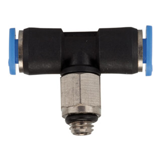 RIEGLER T-Steckverschraubung Blaue Serie mini, drehbar