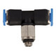 Riegler T-Steckverschraubung »Blaue Serie« mini, drehbar, M5, 131.005-4M