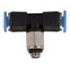 Riegler T-Steckverschraubung »Blaue Serie« mini, drehbar, M5, 131.005-6M