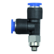 RIEGLER T-Steckverschraubung Blaue Serie mini L-Form, drehbar