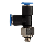 Riegler T-Steckverschraubung »Blaue Serie« mini, L-Form, drehbar, M5, PD-56-1