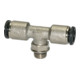 Riegler T-Steckverschraubung »click-clock«, drehbar, G 1/4 a.,Schlauch-Ã˜4-1