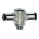 Riegler T-Steckverschraubung »click-clock«, drehbar, G 3/8 a., Schl-Ø 12