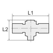 Riegler T-Steckverschraubung »click-clock«, drehbar, M7 a., Schlauch-Ã˜ 4-3