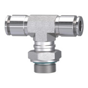 Riegler T-Steckverschraubung, drehbar, G 1/4 a., Schlauch-Ã˜ 4, ES 1.4404-1