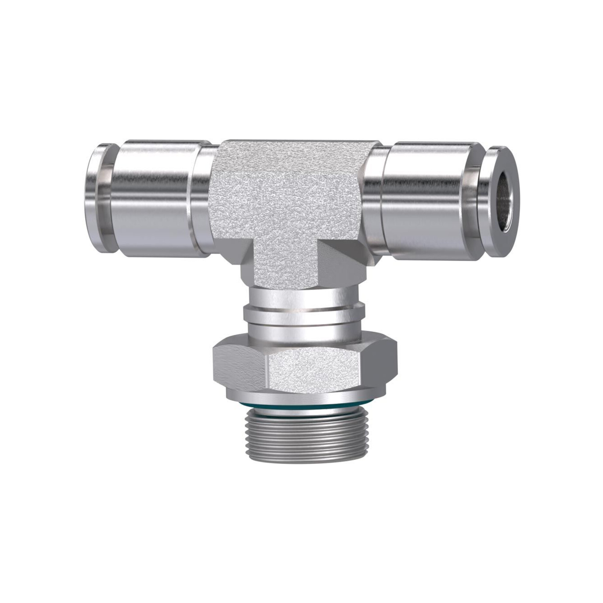Riegler T-Steckverschraubung, drehbar, G 1/4 a., Schlauch-Ã ̃ 6, ES 1.4404