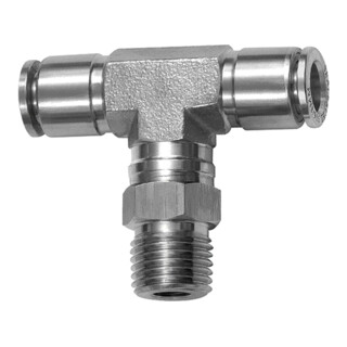 RIEGLER T-Steckverschraubung aus Edelstahl 1.4404, drehbar
