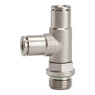 Riegler T-Steckverschraubung L-Form  »metallica «, drehbar, G 1/4 a. Ã˜ 6 mm