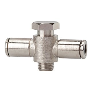 Riegler T-Steckverschraubung »metallica«, drehbar, G 1/8 a., Schlauch-Ã˜ 6
