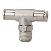 Riegler T-Steckverschraubung »metallica« drehbar, R 3/8 a., Schlauch-Ã˜ 10