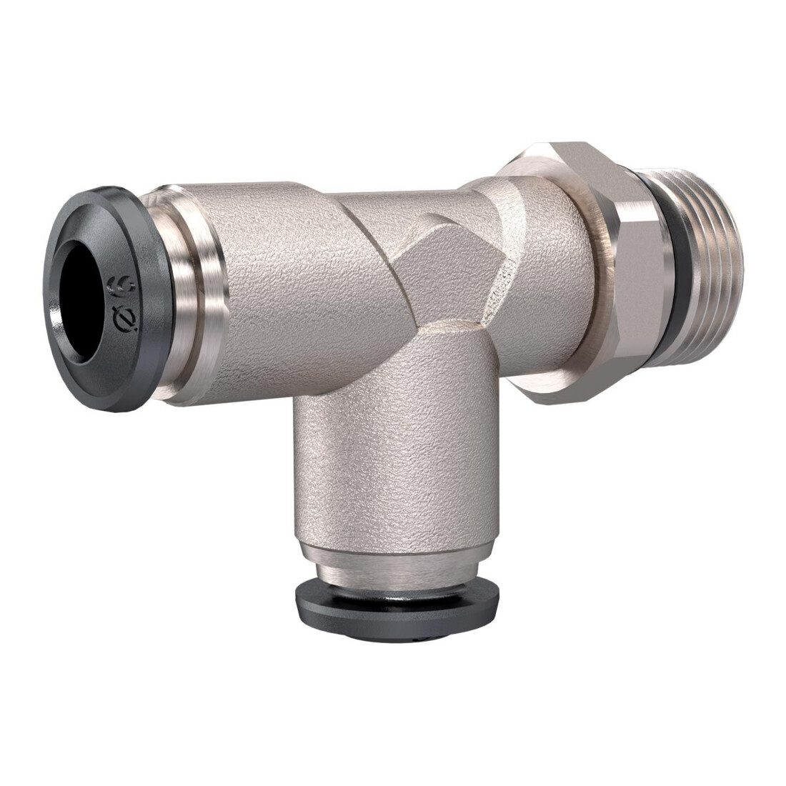 Riegler T-Steckverschraubung »universal short« L-Form, drhb. 1/2, Schl.10