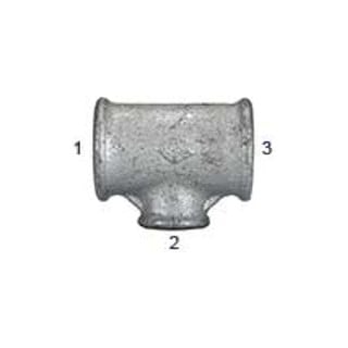 Riegler T-Stück 130 IG/IG/IG, Rp 2 1/2, T-Abzweig Rp 1 1/2, schw. Temper.