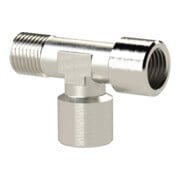 Riegler T-Stück, innen/innen/außen, G/R 1/4, SW 13, Messing vernickelt-1