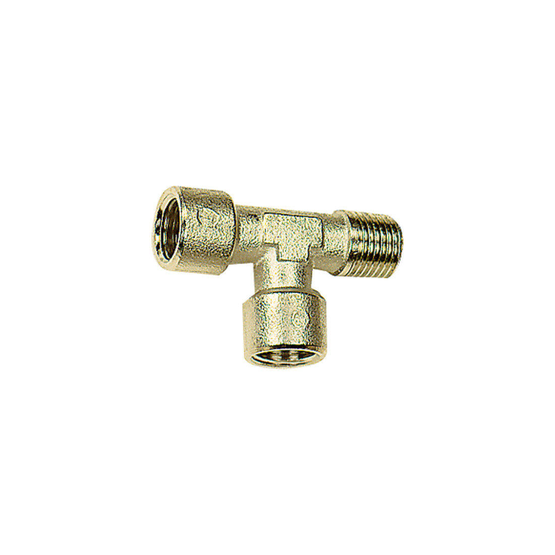 Riegler T-Stück, innen/innen/außen, G/R 3/4, SW 25, Messing vernickelt
