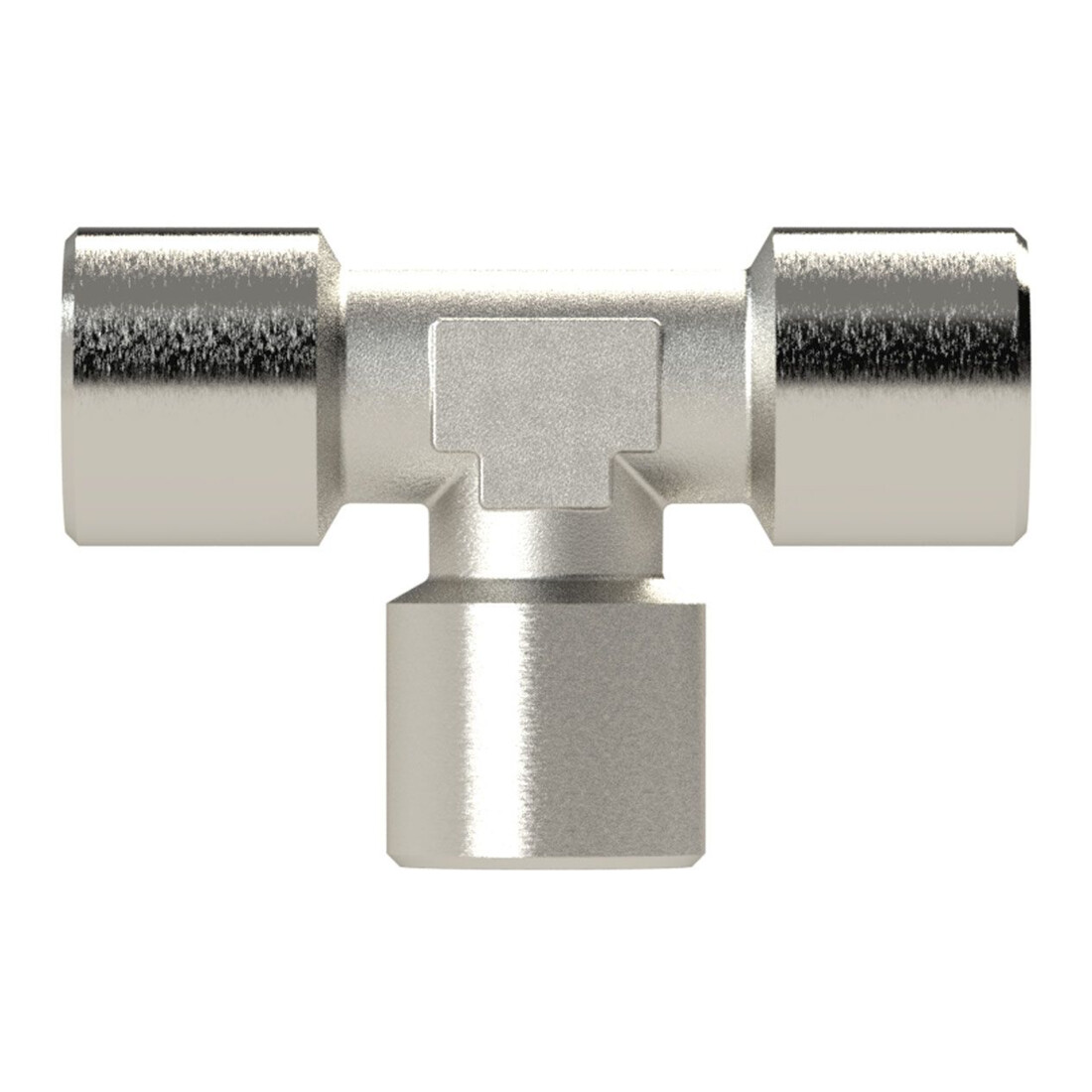 Riegler T-Stück, innen/innen/innen, G 1, SW 30, Messing vernickelt