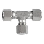 Riegler T-Verschraubung, Rohr-Außen-Ã˜ 10 mm, Edelstahl 1.4571, 315 bar