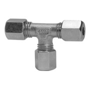 Riegler T-Verschraubung, Rohr-Außen-Ã˜ 10 mm, Stahl verzinkt, V 137