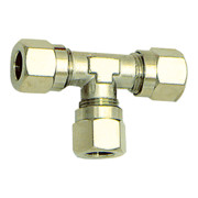Riegler T-Verschraubung, Rohr-Außen-Ã˜ 10 mm, SW 13, SW1 19, Messing vern.