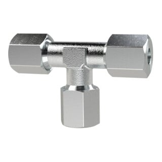 Riegler T-Verschraubung, Rohr-Außen-Ã˜ 16 mm, Stahl verzinkt