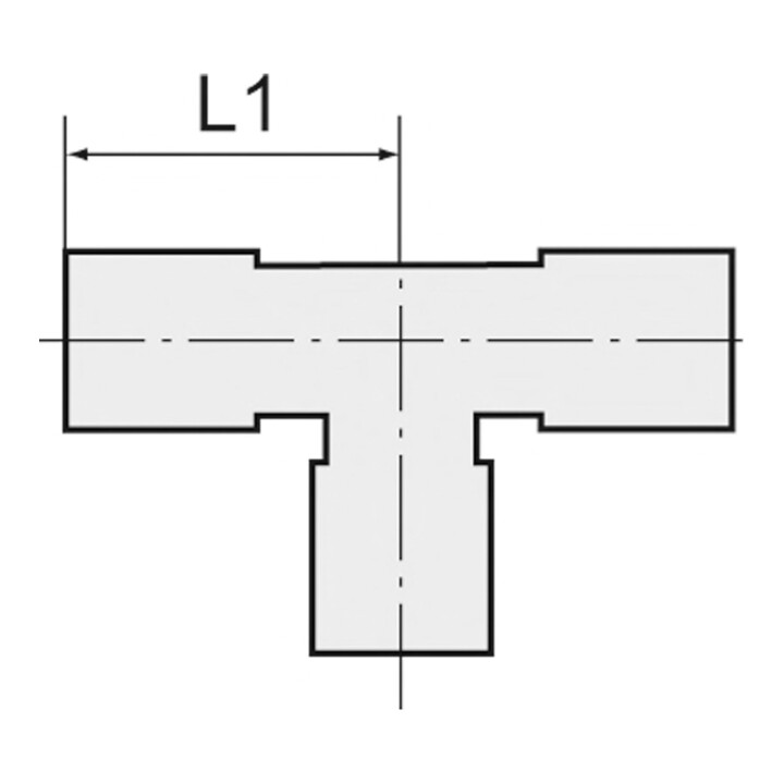 Riegler T-Verschraubung, Rohr-Außen-Ã˜ 8 mm, Edelstahl 1.4571, 100 bar