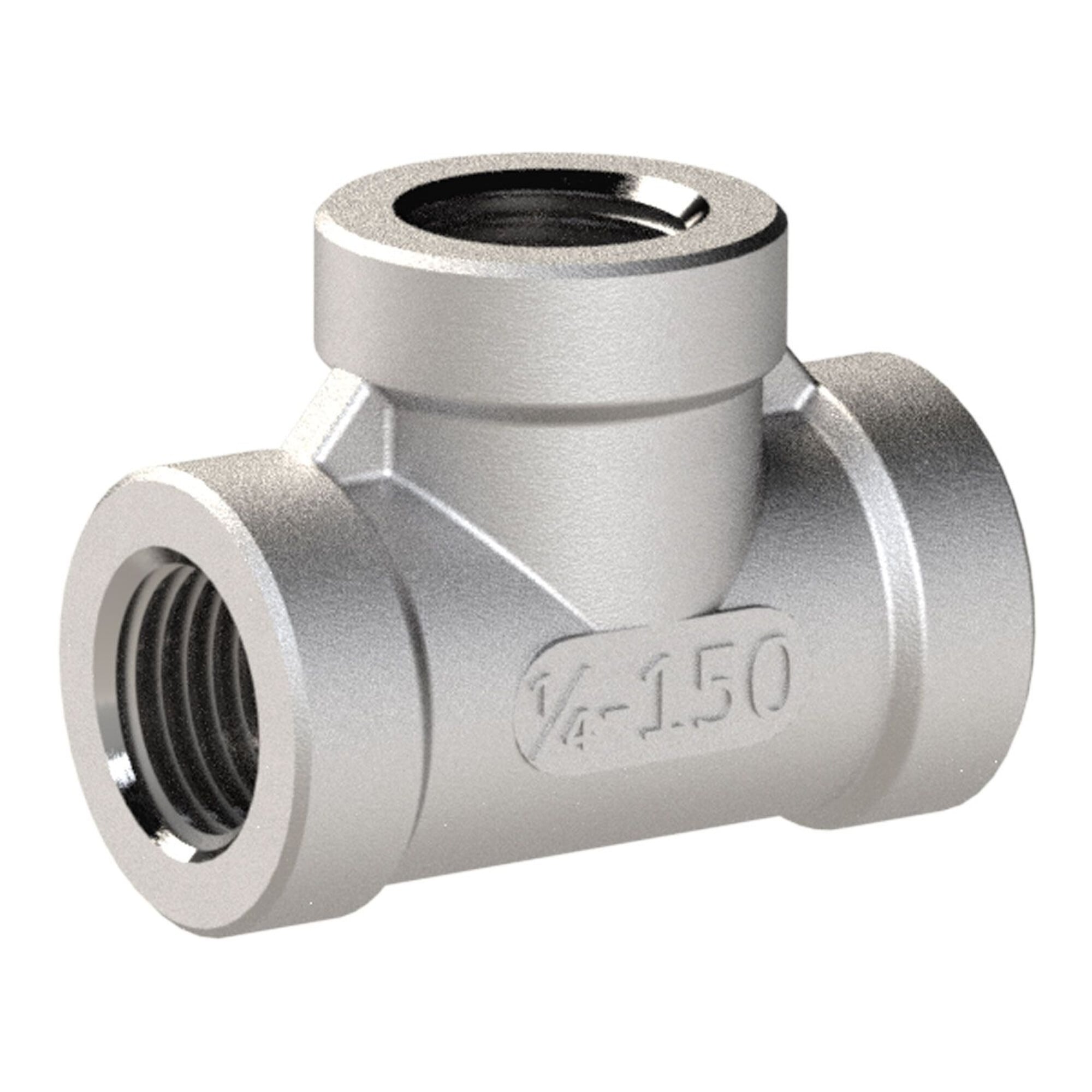 Riegler T-Verteiler, 3 x innen, Rp 1, Edelstahl 1.4408