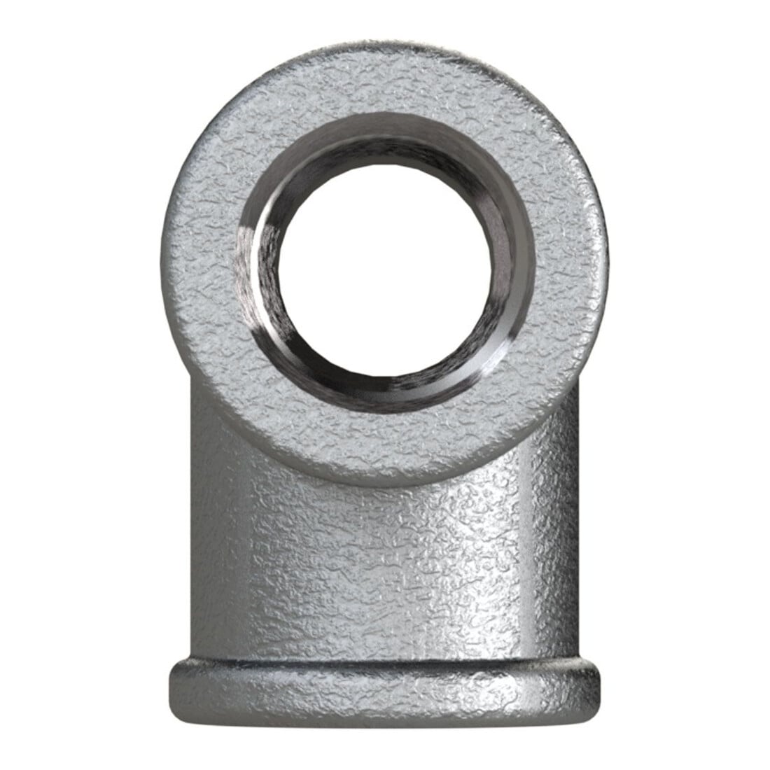 Riegler Té 130, FI/FI/FI, Rp 1/2, fonte malléable noire galvanisée à chaud