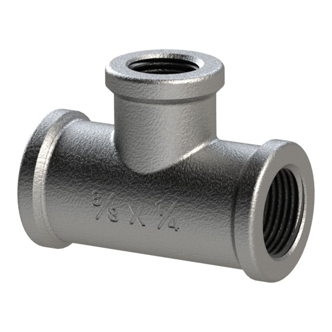 Riegler Té 130, FI/FI/FI, Rp 2, dérivation Rp 3/4, fonte malléable noire