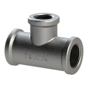 Riegler Té 130, FI/FI/FI, Rp 3/8, dérivation en T Rp 1/4, fonte malléable noire-1