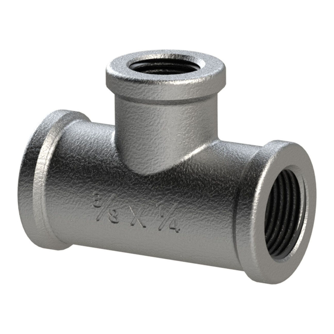 Riegler Té 130, FI/FI/FI, Rp 3, dérivation T Rp 2, fonte malléable noire