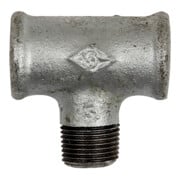 Riegler Té 133, FI/MI/FI, Rp 1/2, fonte malléable noire galvanisée à chaud-1
