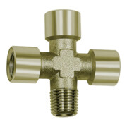 Riegler Té, 3 x intérieur, 1 x extérieur, G/R 3/8, SW 17, laiton nickelé-1