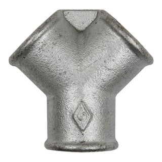 Riegler Té en Y 220, FI/FI/FI, Rp 1, fonte malléable noire galvanisée