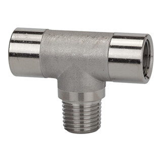 Riegler Té, intérieur/extérieur/intérieur, G/R 1/2, acier inoxydable 1.4404