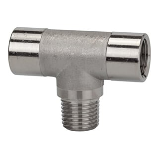 Riegler Té, intérieur/extérieur/intérieur, G/R 1/8, acier inoxydable 1.4404