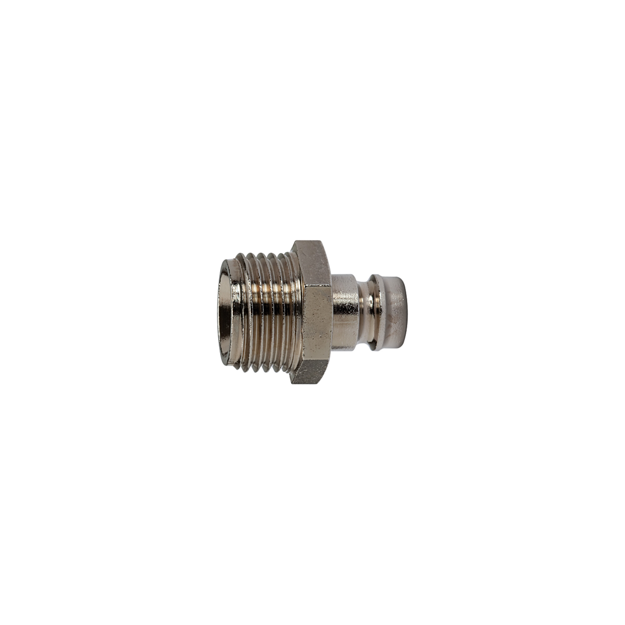 Riegler Temperier-Einstecknippel DN 6 mit AG, mit Absperrventil, G 1/4