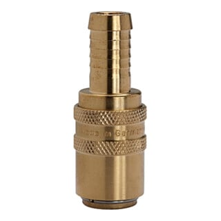Riegler Temperierkupplung DN 9, Zapfen 13 mm, Absperrventil, Tülle gerade