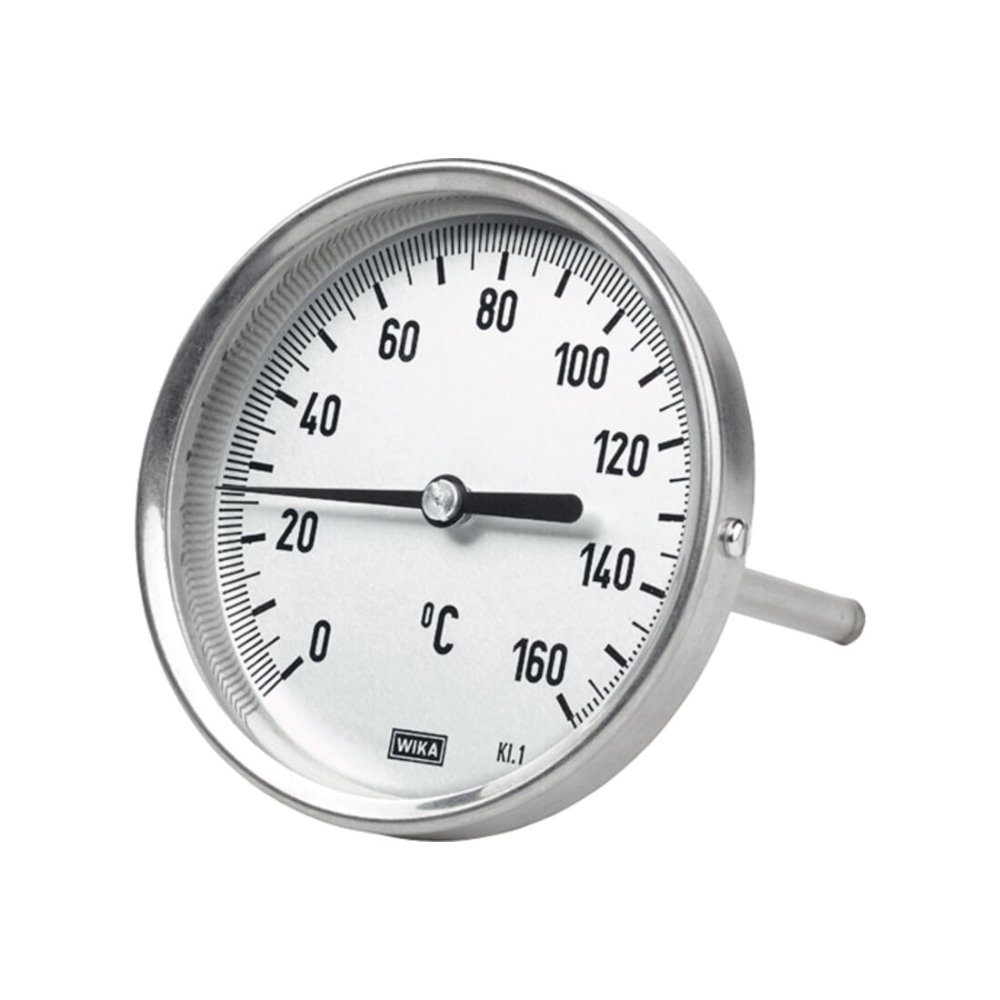 Riegler Thermomètre bimétallique, G 1/2 arrière, L=100, Ø 100, 0 °C à 200 °C