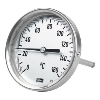 Riegler Thermomètre bimétallique, G 1/2 arrière, L=63, Ø 100, 0 °C à 160 °C