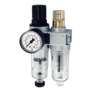 Riegler Unité de maintenance 2 pcs « multifix-mini », avec réservoir PC, G 1/8-1