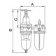 Riegler Unité de maintenance 2 pcs «Standard», réservoir PC, panier de protection, BG1, G1/4