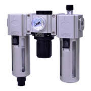 Riegler Unité de maintenance 3 pcs »GA«, récipient PC, BG 400, G1/2, 1,5-9 bar, VA-1
