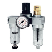 Riegler Unité de maintenance 3 pcs « multifix-mini », avec réservoir PC, G 1/4-1