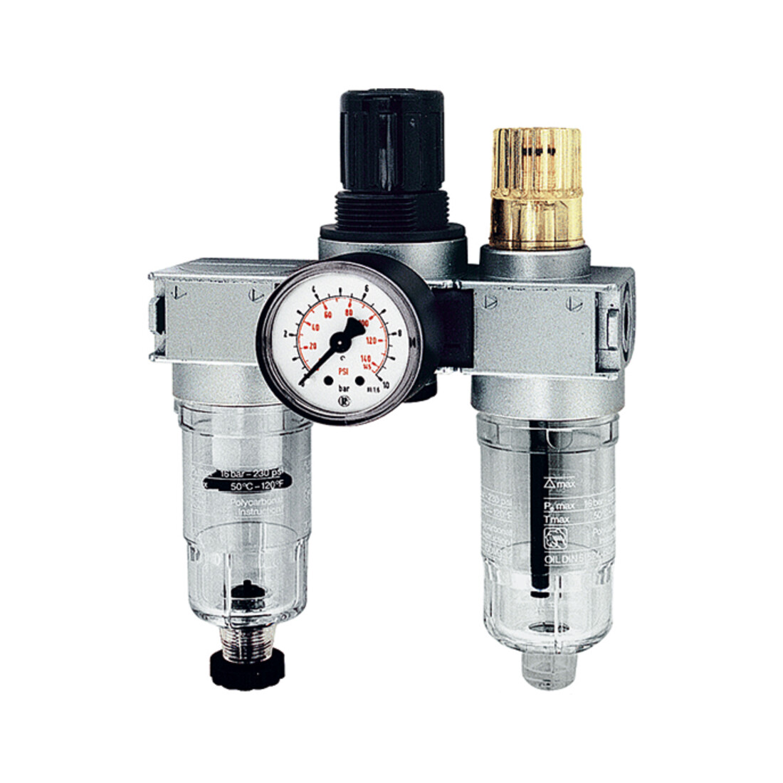 Riegler Unité de maintenance 3 pcs « multifix-mini », avec réservoir PC, G 1/4