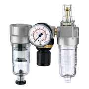 Riegler Unité de maintenance 3 pcs « Standard-mini », réservoir PC, BG 0, G 1/4-1