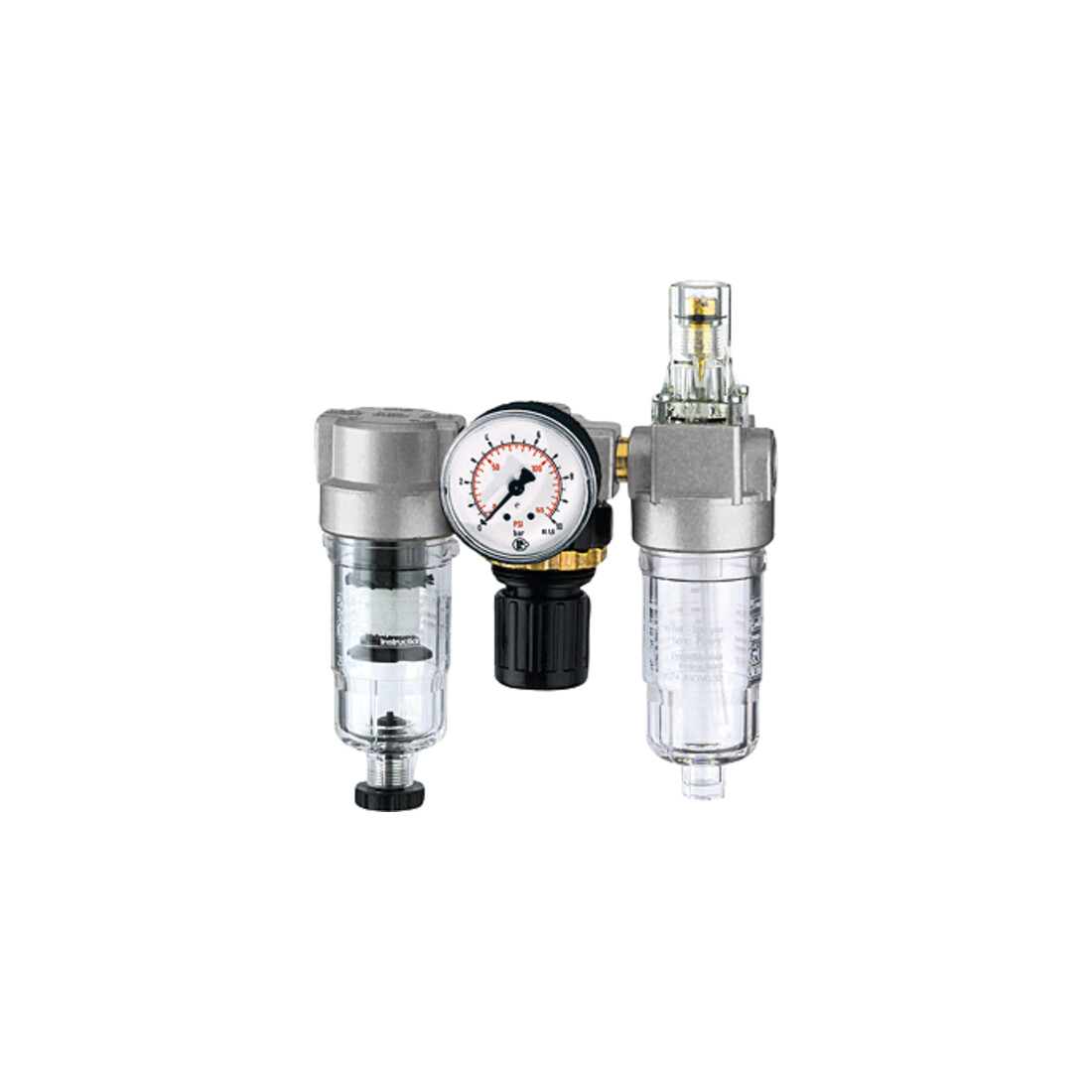 Riegler Unité de maintenance 3 pcs « Standard-mini », réservoir PC, BG 0, G 1/4