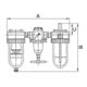 Riegler Unité de maintenance 3 pcs « Standard » Réservoir PC, Panier de protection, BG4, G11/4